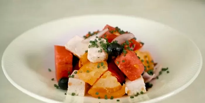 Салат с арбузом и сыром фета - рецепт от Константина Ивлева