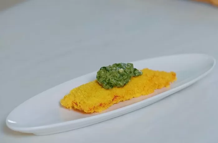 Шницель из перца рамиро с соусом песто - рецепт от Константина Ивлева
