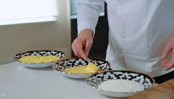 Шницель из перца рамиро с соусом песто - рецепт от Константина Ивлева