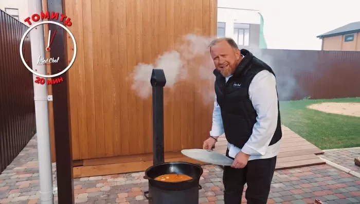 Рагу из курицы в казане - рецепт от Константина Ивлева