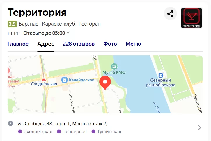 А что с заведением Территория стало после программы?